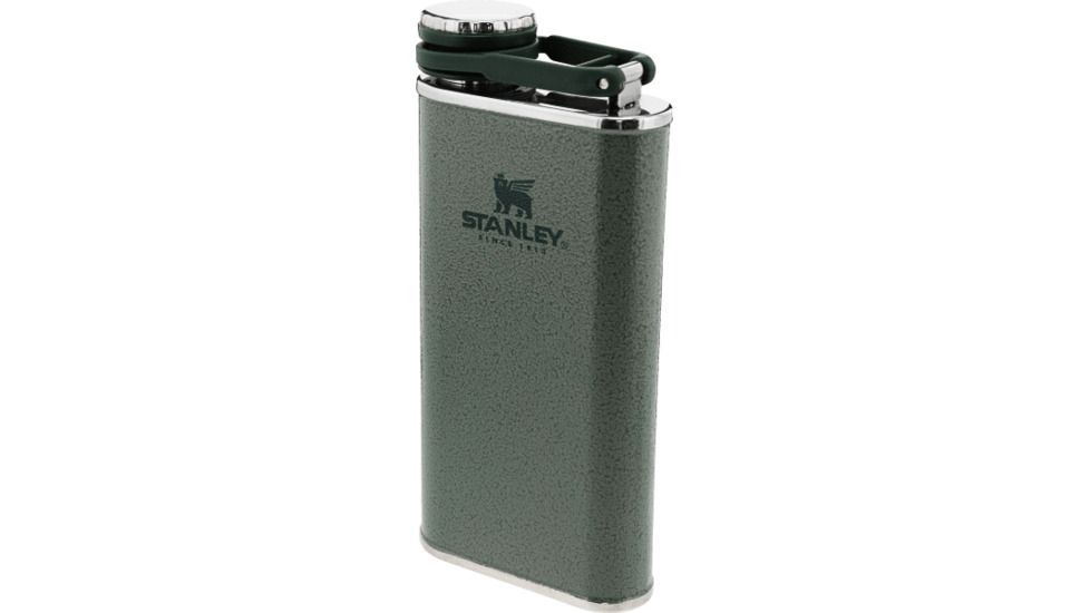 Stanley Classic Easy Fill Wide Mouth Flask, Hammertone Green, 8 oz, 10-00837-122