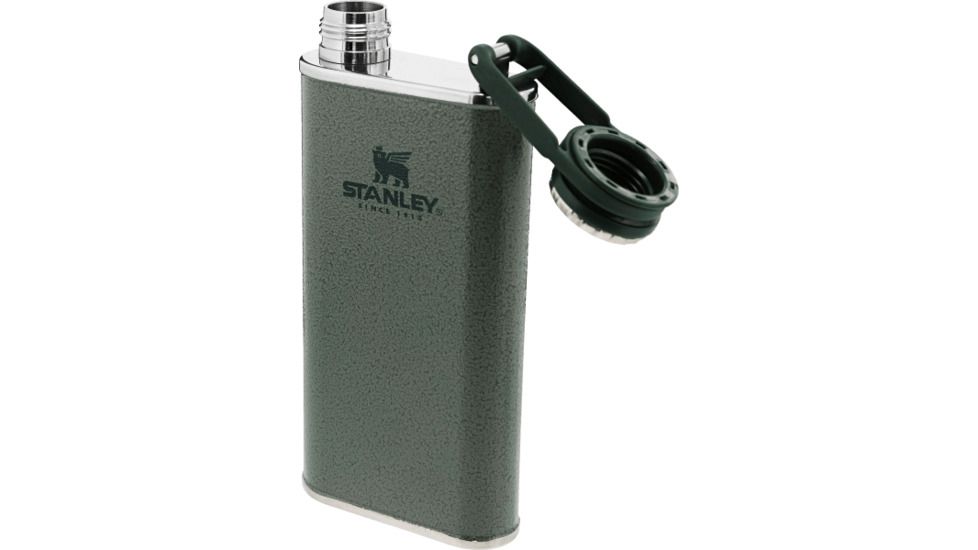 Stanley Classic Easy Fill Wide Mouth Flask, Hammertone Green, 8 oz, 10-00837-122