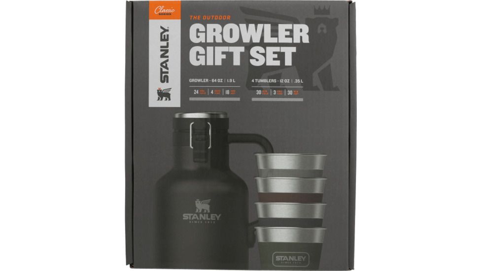 Stanley Classic Outdoor Growler Gift Set-, Matte Black + Multi, 10-02116-019