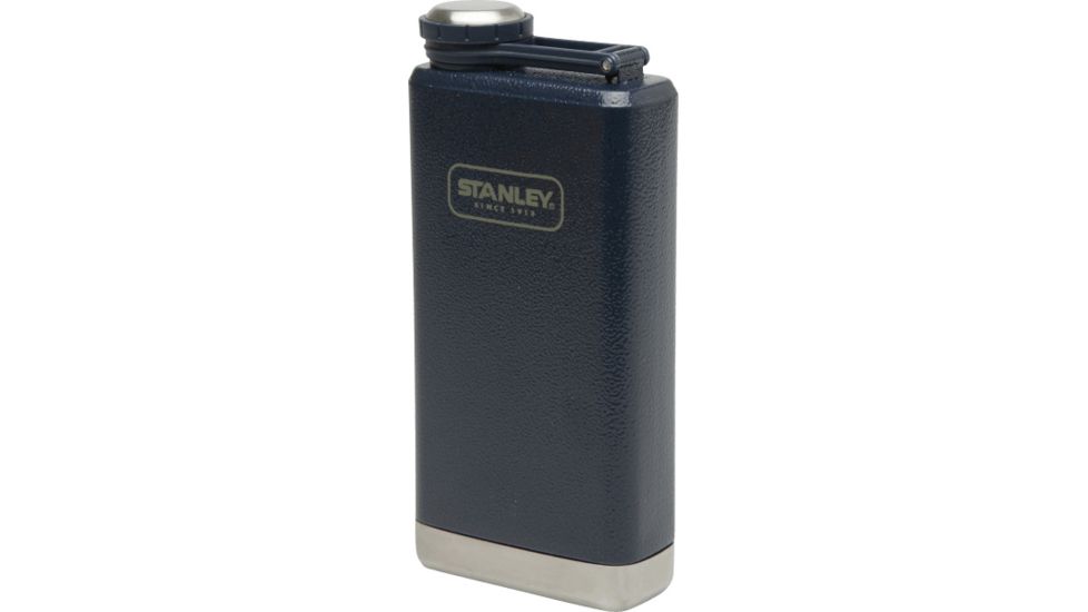 Stanley PMI Adventure SS Flask - 8 Oz, Hammertone Navy, 10-01564-002