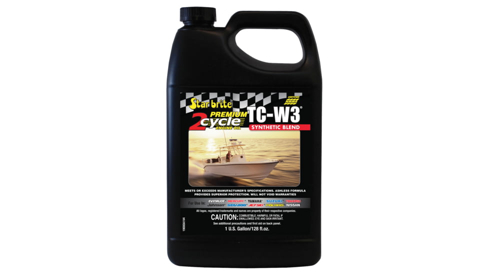 Star Brite Premium 2 Cycle Tc W3 Synthetic Blend Engine Oil, 1 Gallon, 19000