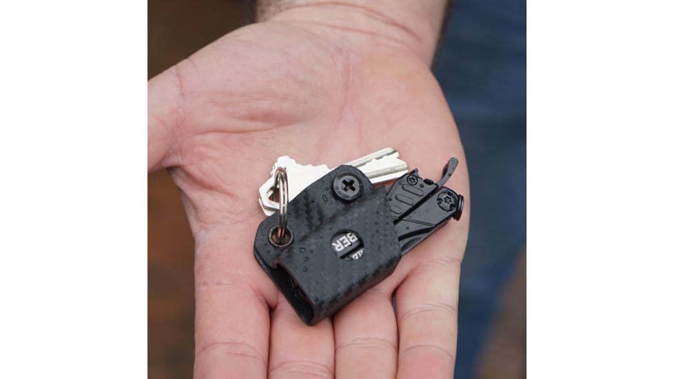StatGear Kydex Keychain Sheath for Gerber Dime &amp; Leatherman Squirt, Carbon Fiber Black, GDIME-CF-BLK