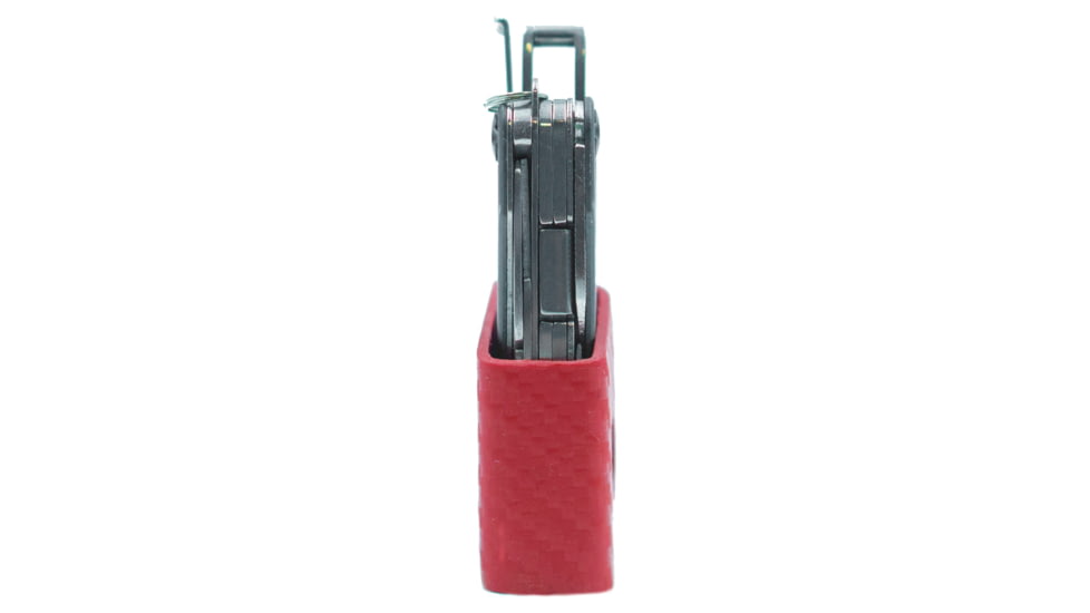 StatGear Kydex Keychain Sheath for Gerber Dime &amp; Leatherman Squirt, Carbon Fiber Red, GDIME-CF-RED