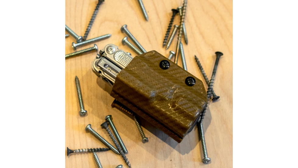 StatGear Kydex Sheath for Leatherman Free P2, Carbon Fiber Brown, LP2-CF-BRN