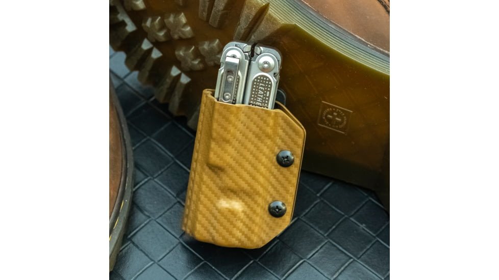 StatGear Kydex Sheath for Leatherman Free P2, Carbon Fiber Brown, LP2-CF-BRN