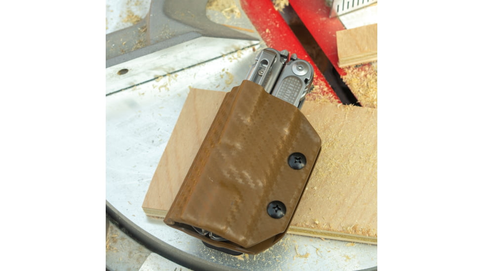 StatGear Kydex Sheath for Leatherman Free P2, Carbon Fiber Brown, LP2-CF-BRN