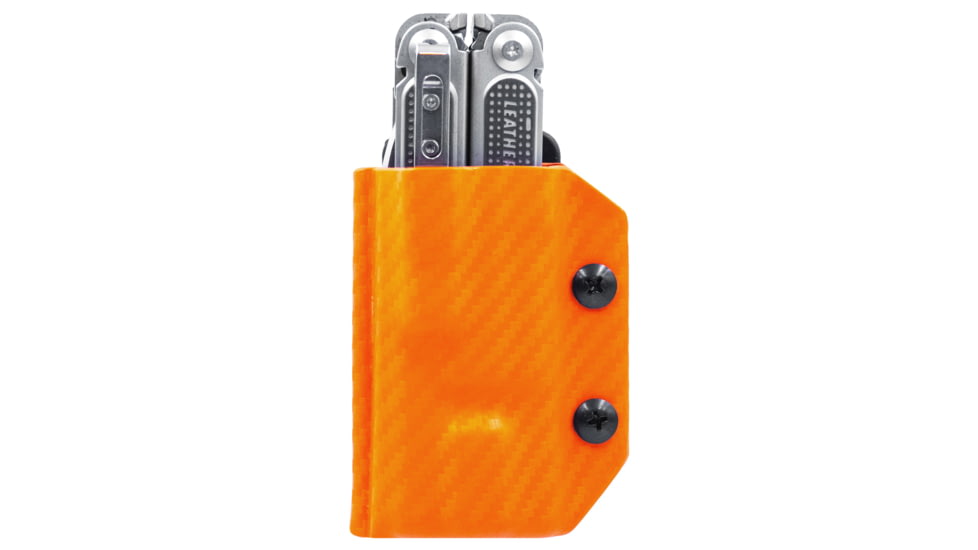 StatGear Kydex Sheath for Leatherman Free P2, Carbon Fiber Orange, LP2-CF-ORNG