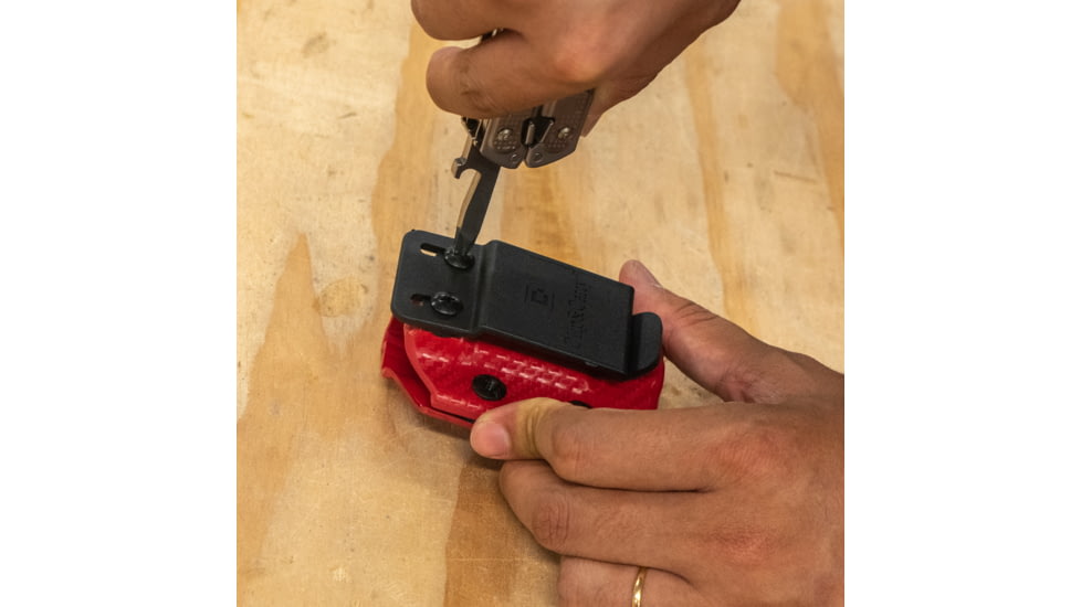 StatGear Kydex Sheath for Leatherman Free P2, Carbon Fiber Red, LP2-CF-RED