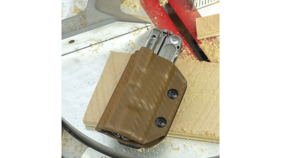 StatGear Kydex Sheath for Leatherman Free P4, Carbon Fiber Brown, LP4-CF-BRN