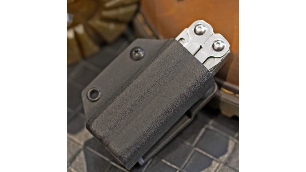 StatGear Kydex Sheath for Leatherman Wingman &amp; Sidekick, Black, LWING-BLK