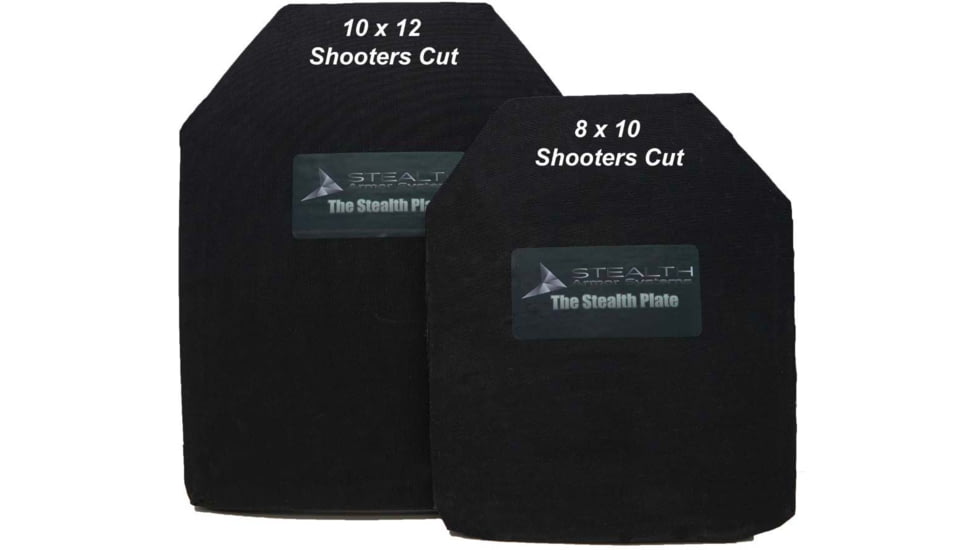 Stealth Armor Systems 100% UDPE ICW 3 Upgrade Stealth Plate, Black, 9.75x12 Shooters Cut, STPICW32