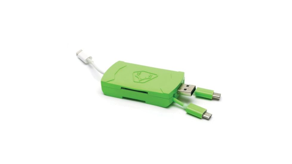 HME Products iOS 4-in-1 Card Reader, USB C/Micro USB/USB 2.0/Lightning, HME-QMCR