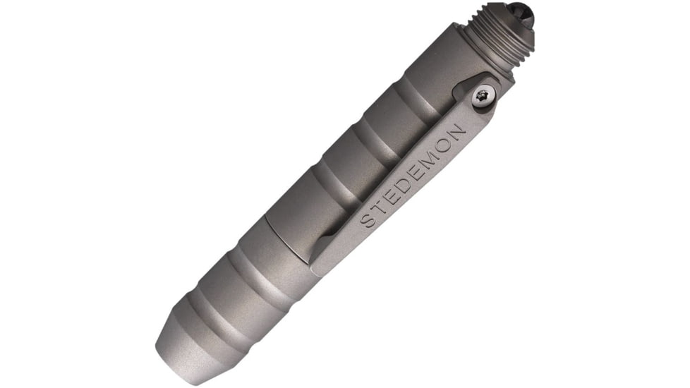 Stedemon EDC Tactical Pen Blasted, Edc Tactical Pen, 2.88in Overall, Blasted Finish, Twist Off Cap, Comes With One Additional Standard Black Ink Refill, Titanium Construction, Blasted, P01BLS