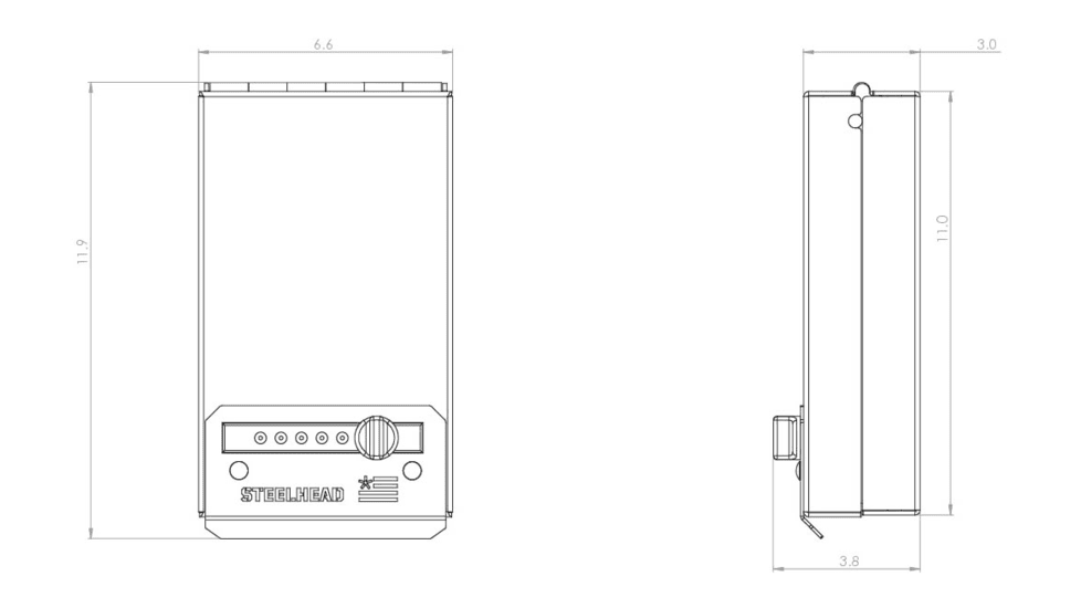 Steelhead Outdoors Gen 3 Small Fast Access Pistol Box, Black, SLC-6511C