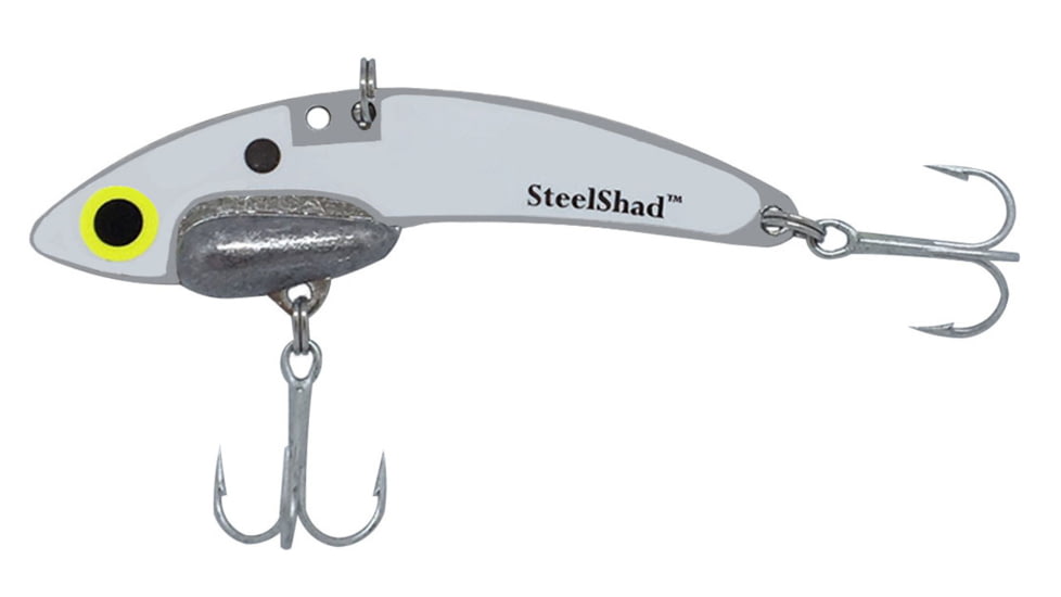 SteelShad 3/8 oz Blade Bait, White Shad, SSL-10062
