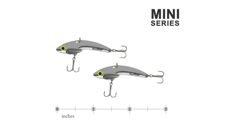 SteelShad Mini, 2 Pack, 1/4 Oz, Silver/Chrome, SSL-10075