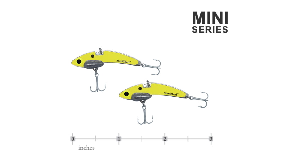 SteelShad Mini, 2 Pack, 1/4 Oz, Yellow Shad, SSL-10079