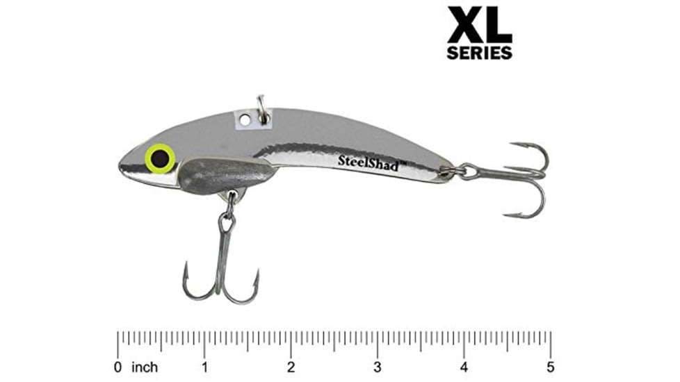 SteelShad XL Bait, 3/4 Oz, Silver/Chrome, SSL-10012