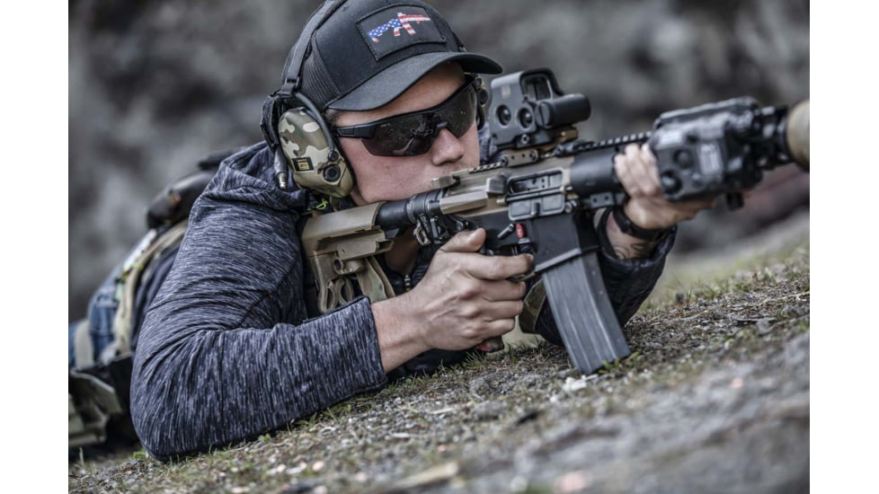 STNGR Lo-Drag Ballistic Sunglasses, Matte Black/Smoke/Clear,Non-Polarized, Medium/Large, 6K-8O41-JV3L