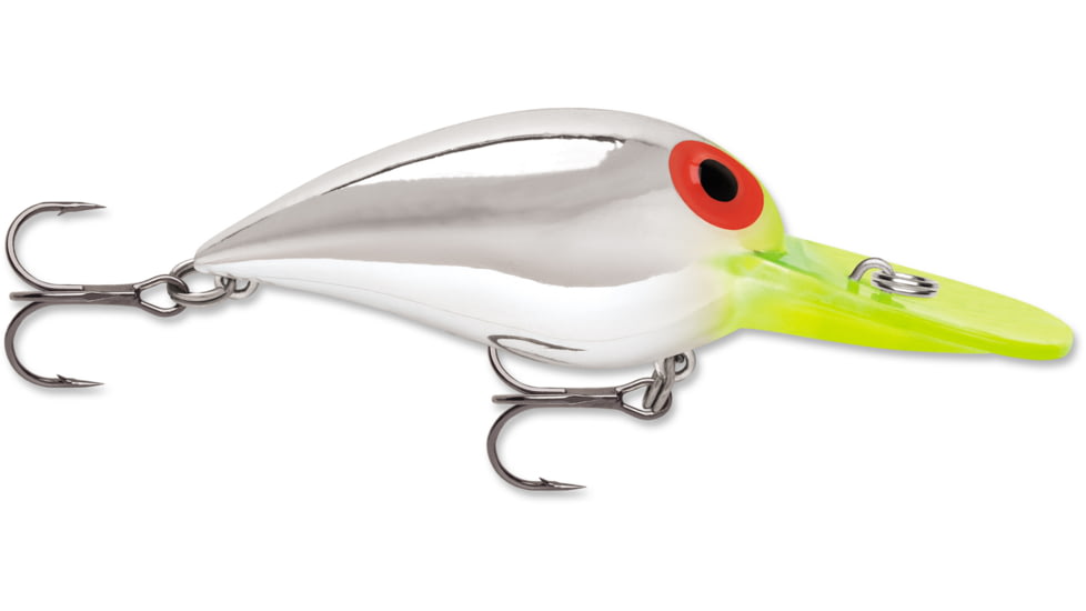 Storm Original Mag Wart Crankbait, Floating, Metallic Silver/Chartreuse Lip, 2 3/4in, 3/4oz, AV132