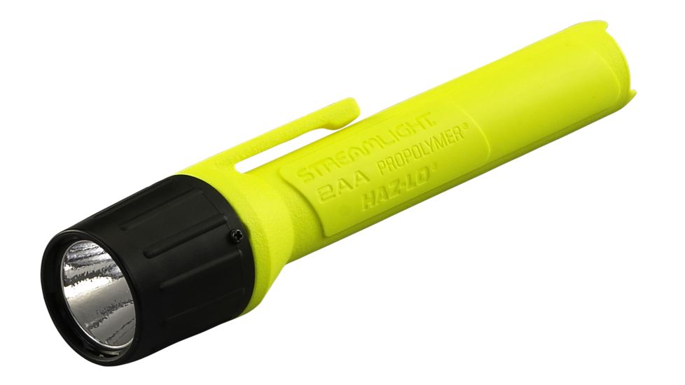 Streamlight 2Aa Propolymer Haz-Lo Flashlight, Atex Rated, 65 Lumen White Led, 2 X Aa Battery, Yellow, 67556