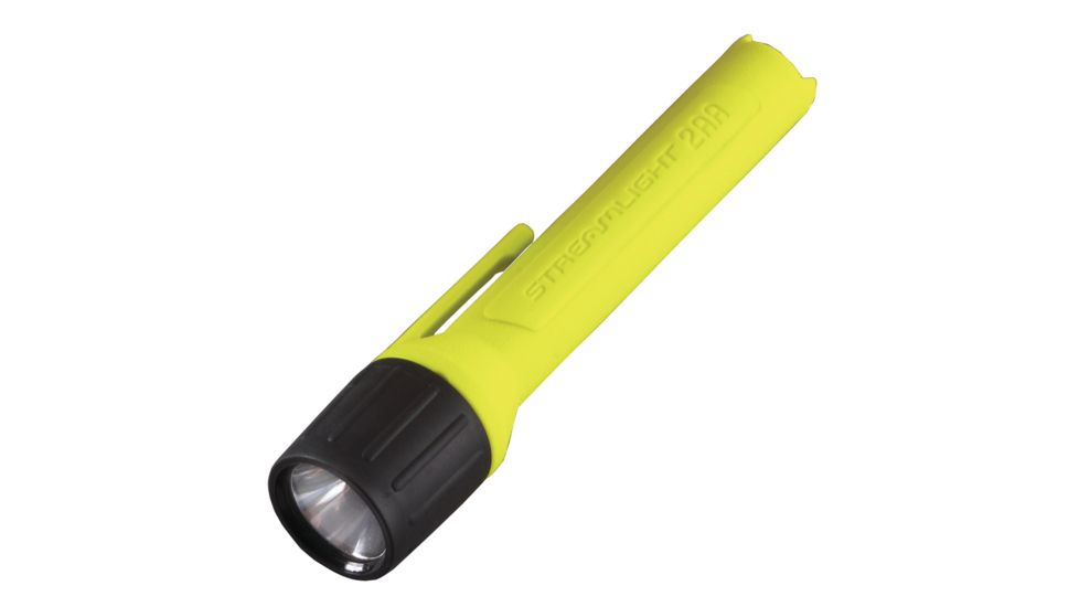 Streamlight 2AA Propolymer Yellow Flashlight w/ alkaline batteries 67002 / 67201