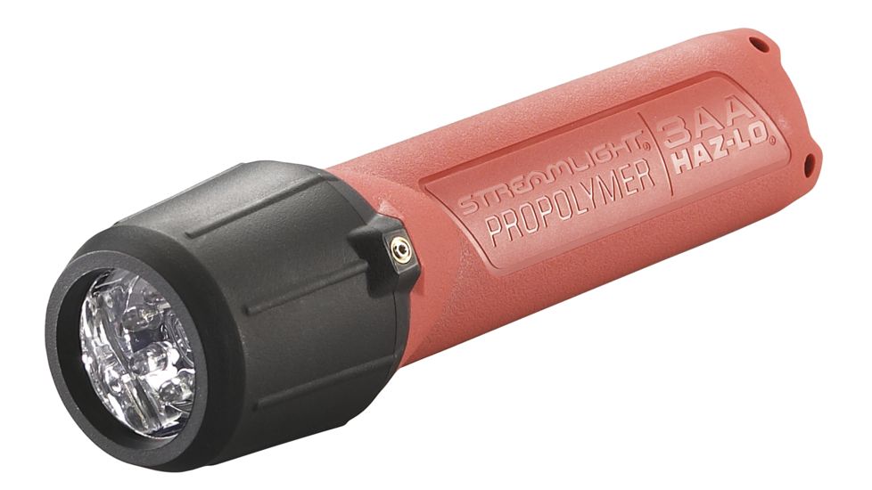 Streamlight 3Aa Propolymer Haz-Lo 7 Led Flashlight, Atex Rated, 57 Lumen White Led, 3 X Aa Battery, Blister Pack, Orange, 68772