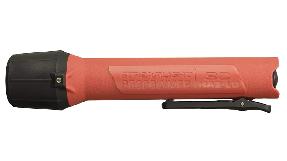 Streamlight 3C Propolymer Haz-Lo Flashlight, Inmetro Rated, 120 Lumen White Led, Uses 3 X C Batteries, Orange, 33825