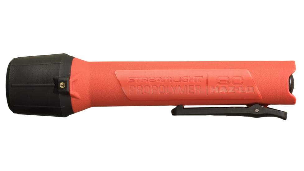 Streamlight 3C Propolymer Haz-Lo Flashlight, Inmetro Rated, 120 Lumen White Led, Uses 3 X C Batteries, Orange, 33825