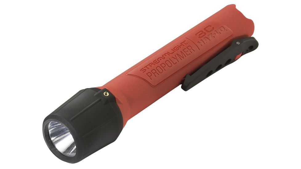 Streamlight 3C Propolymer Haz-Lo Flashlight, Inmetro Rated, 120 Lumen White Led, Uses 3 X C Batteries, Orange, 33825