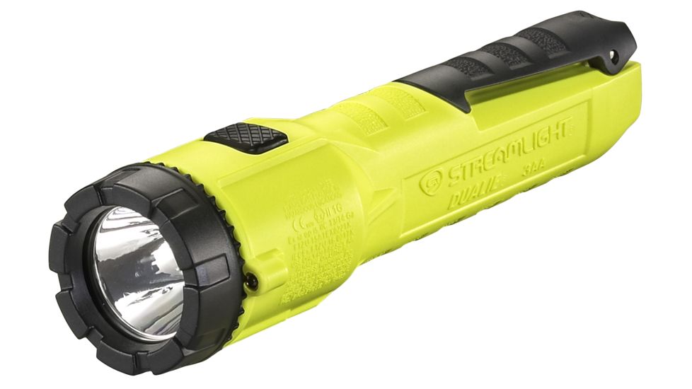 Streamlight Dualie 3Aa Flashlight, Atex Rated, 245 Lumen Spot/Flood Led, 3 X Aa Battery, Clam Pack, Yellow, 68754