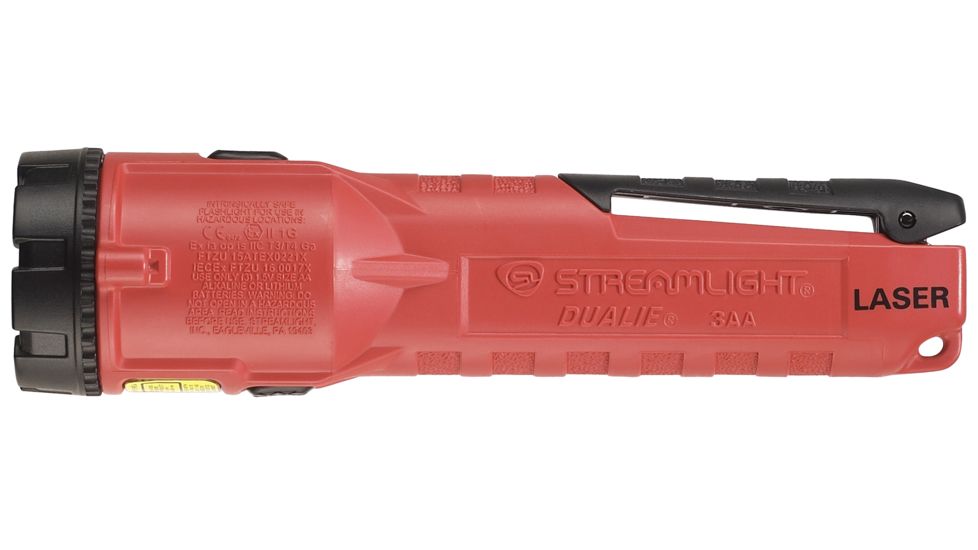 Streamlight Dualie 3AA Flashlight, Atex Rated, 5Mw Red Laser, 245 Lumens, Red, 68765