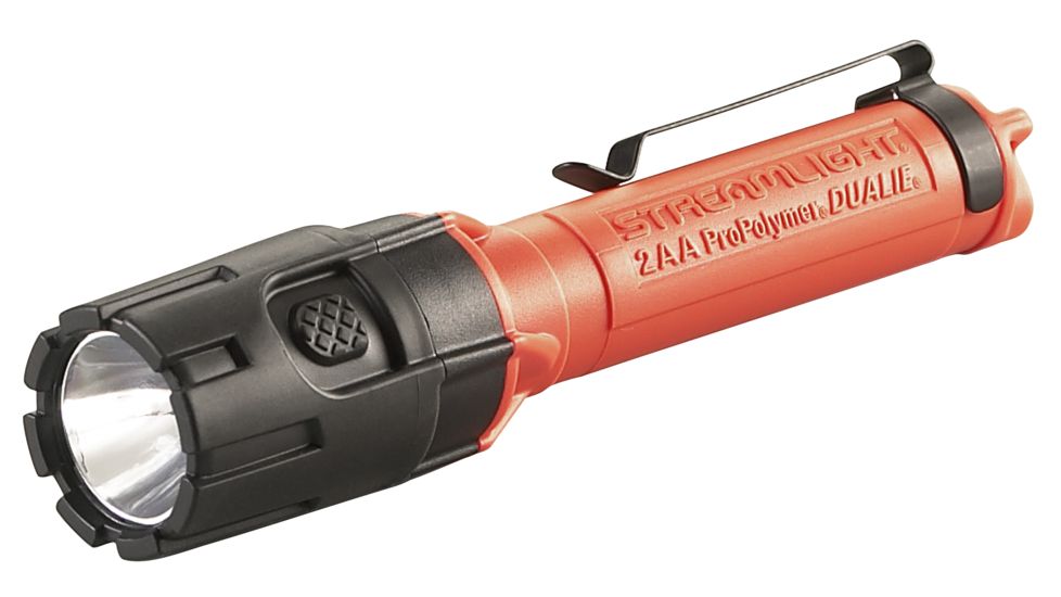 Streamlight Dualie 3Aa Flashlight, Atex Rated, 245 Lumen Spot/Flood Led, 3 X Aa Battery, Clam Pack, Orange, 68755
