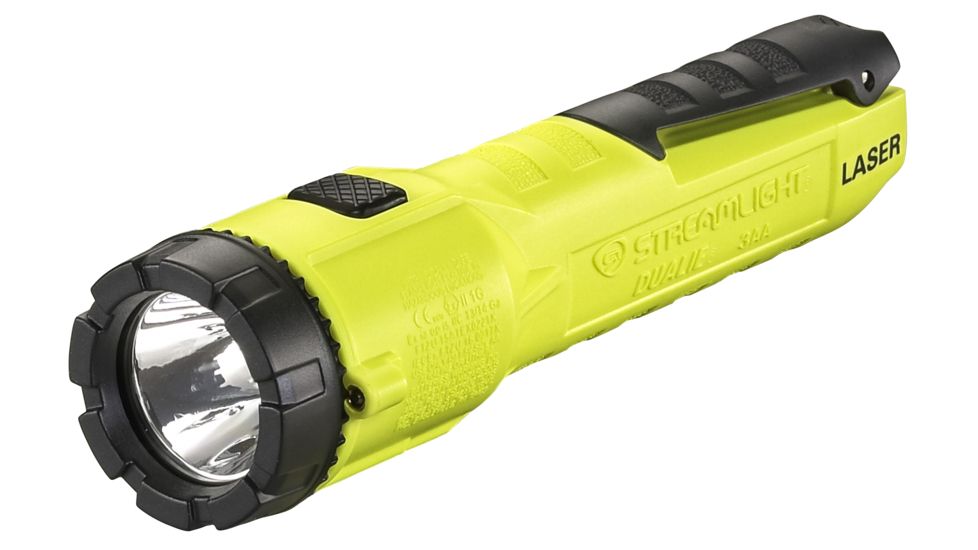 Streamlight Dualie 3AA Flashlight, Atex Rated, 5Mw Red Laser, 245 Lumens, Yellow, 68764