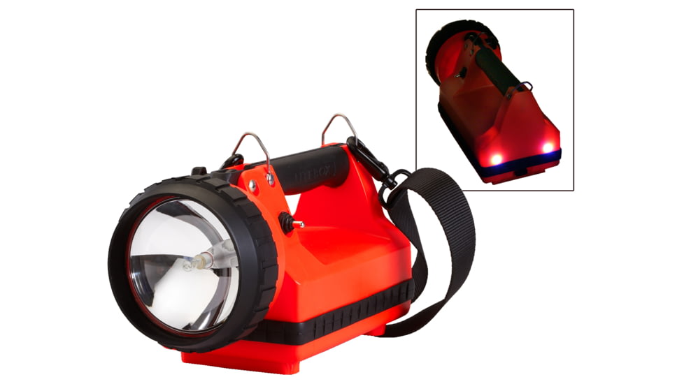Streamlight Firebox Rechargeable Lantern, 150 Lumen 8 Watt Spot, 22060 - Iec Type A 100V Ac Charge Cord, Orange, 45305