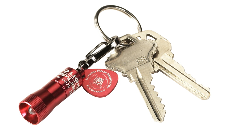 Streamlight Nano Mini Flashlight, Gift Pack, Supports National Fallen Firefighters Foundation, Red, 73012