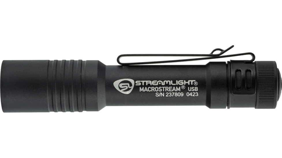 Streamlight OPMOD MacroStream LED EDC Flashlight, Reachargeable Li-Ion, 50 - 500 Lumens, 66320OPMOD