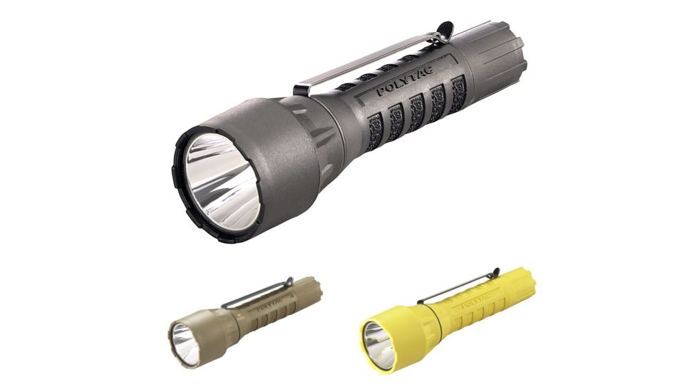 Streamlight PolyTac LED HP High Performance Flashlight, Black, Coyote, Yellow