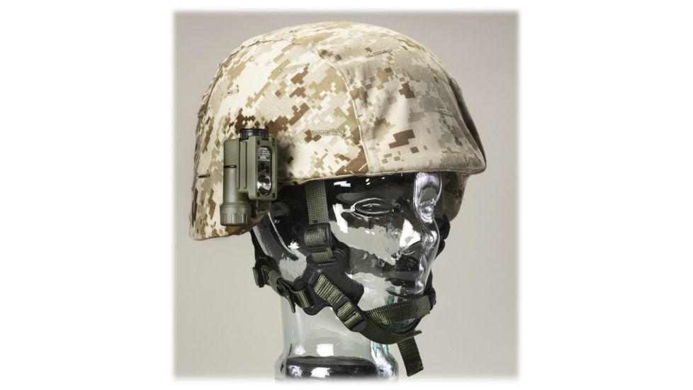 Streamlight Sidewinder Compact Olive Drab - shown mounted on helmet