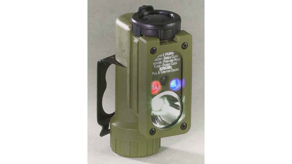 Streamlight Sidewinder Compact Flashlight - White C4 LED, Red, Green, Blue LEDs - Olive Drab