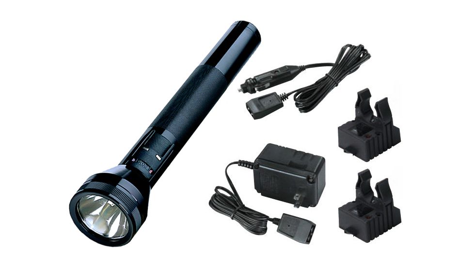 Streamlight SL - 20 XP LED - Halogen Flashlight, Black with AC home and DC vehicle charges - 2 sleeves