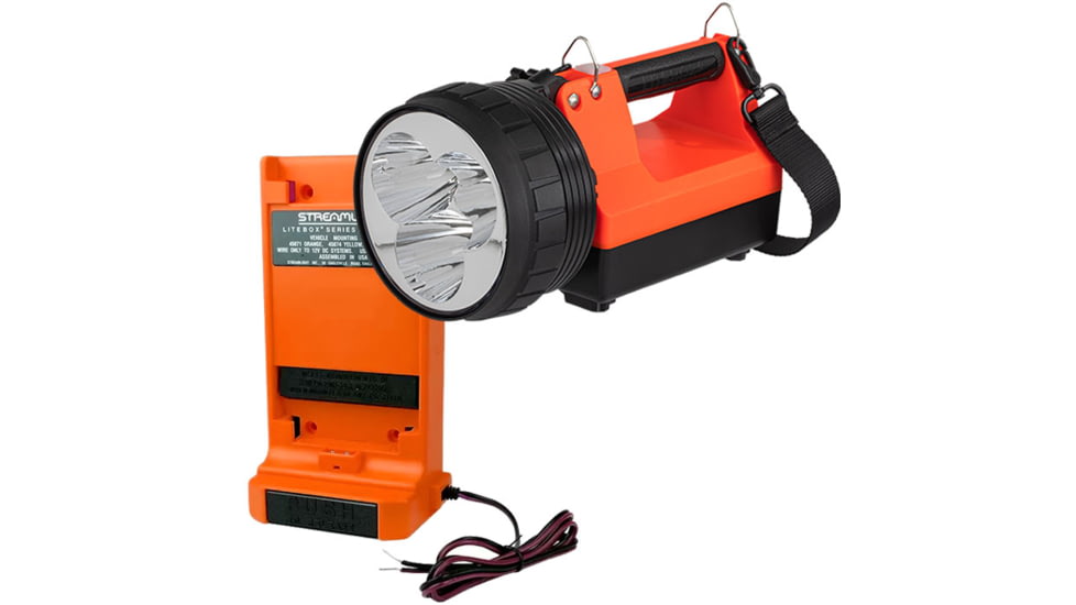 Streamlight Litebox 1Million Rechargeable Li-Ion Battery Pack 3300 Lumens Long-Range Search and Scene Flashlight, Vehicle Mount System, Orange, 46203