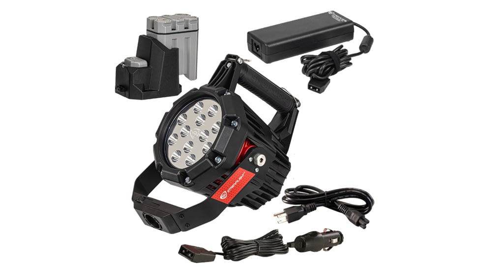 Streamlight Portable Scene Light III SL-P6 Lithium-Ion Battery and AC/DC 10000 Lumens Spotlight, Black, 46100