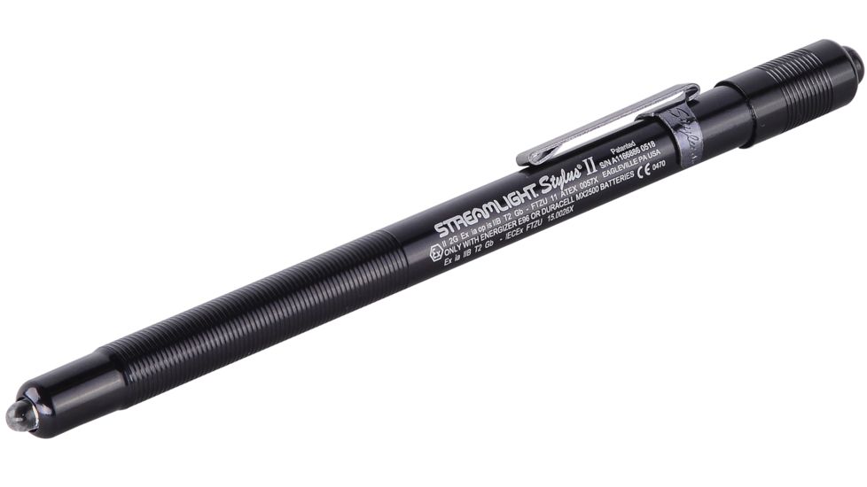 Streamlight Stylus Pen Light, Atex Rated, 11 Lumen White Led, 3 X Aaaa Battery, Black, 65082