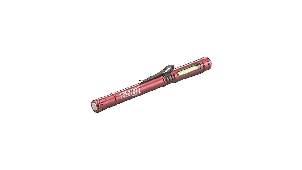 Streamlight Stylus Pro COB USB Rechargeable Penlight with 19in USB Cord, Clam, Red 66703