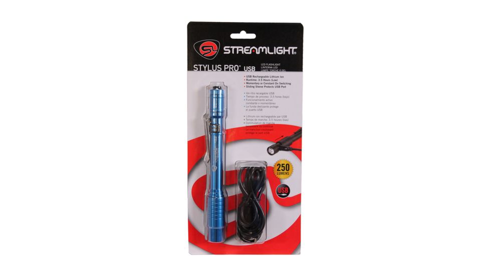 Streamlight Stylus Pro Usb Rechargeable Penlight, Blue - 66139