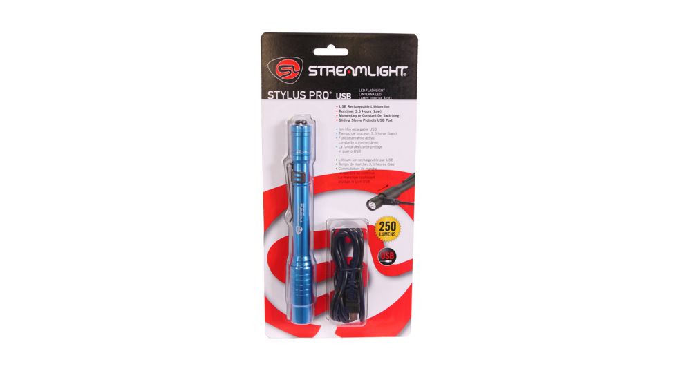 Streamlight Stylus Pro Usb Rechargeable Penlight, Blue - 66140