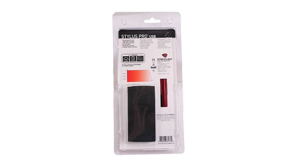 Streamlight Stylus Pro USB Rechargeable Penlight, USB Charger, Red, 66137