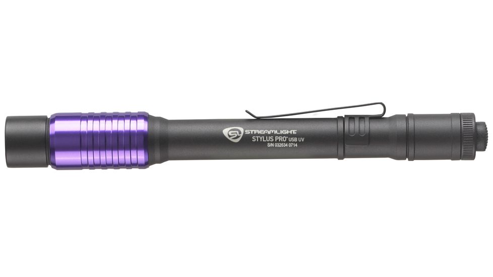 Streamlight Stylus Pro USB UV Rechargeable Penlight,325mW w/USB Cord,Holster 66149