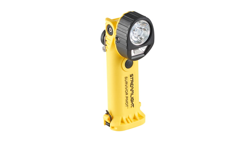 Streamlight Survivor Pivot USB LED Flashlight with Magnet, Alkaline, 325 Lumens, Yellow, 91826